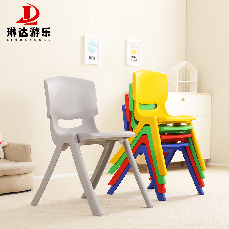 加厚儿童椅塑料靠背椅幼儿园培训辅导班学校用小学生成人家用板凳