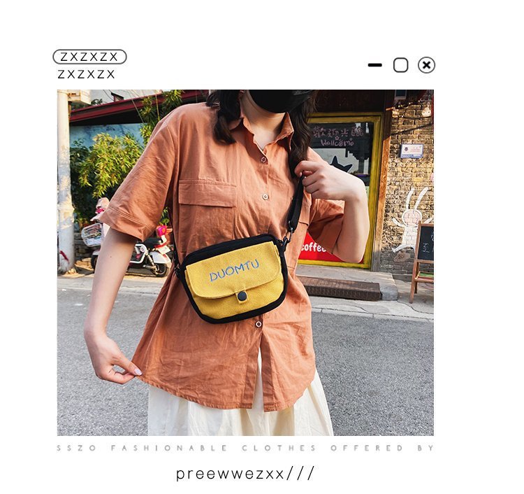 Canvas Small Bag New Vintage Sense Cute Wild Student Literary Shoulder Messenger Bag  Wholesale Nihaojewelry display picture 10