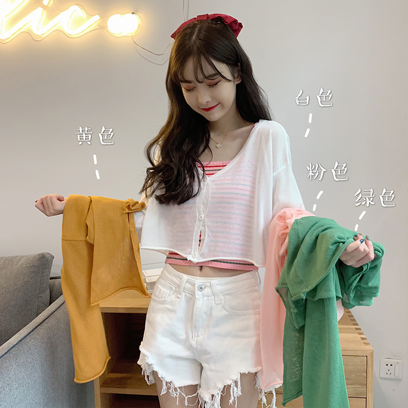 廠家直銷2020新款毛衣薄款開衫外套女夏季針織上衣薄款防曬衣現貨