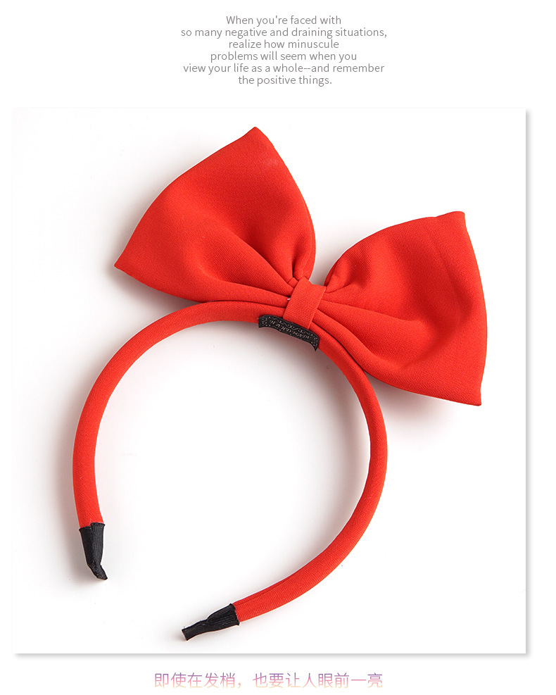 Three-dimensional Big Bow Hairband display picture 7