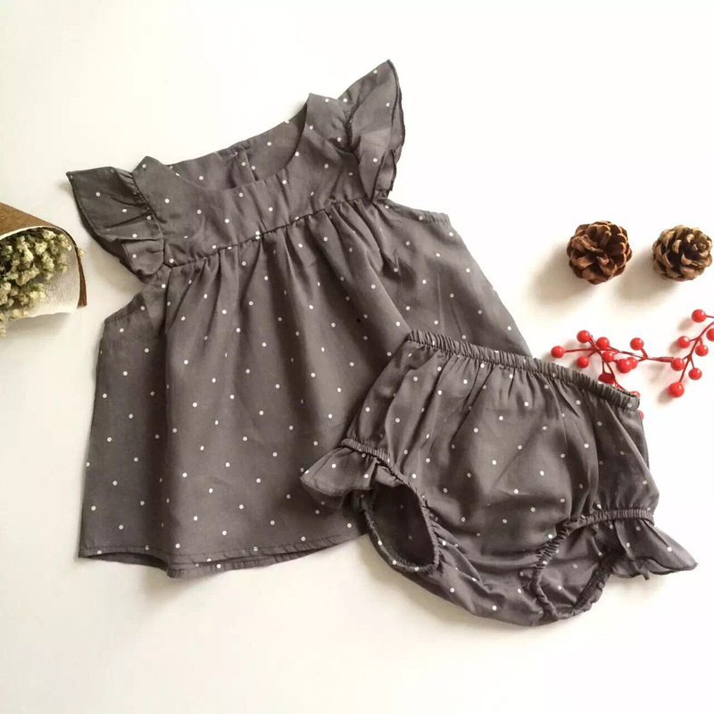 Factory stock summer baby girl dress pol...