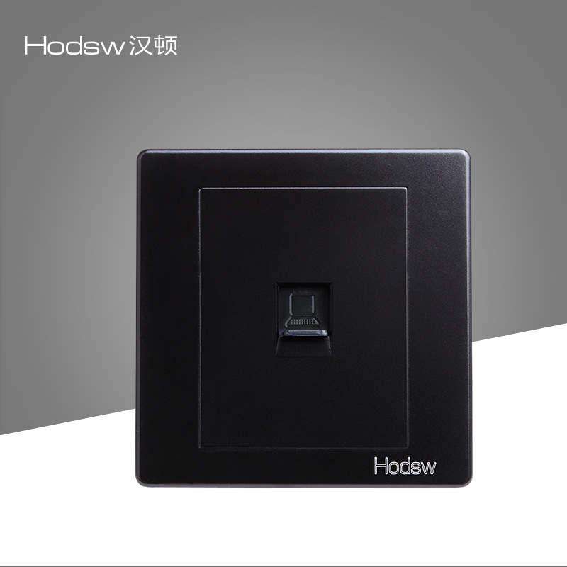 Black computer socket