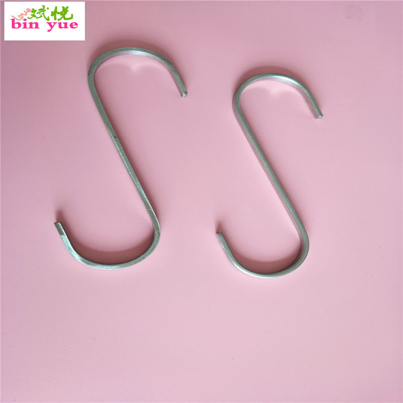 不锈钢挂钩S钩S  hooks 收纳钩 不锈钢S扁钩15cm