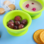 Мягкая силикагелевая детская посуда для младенца, мультяшная практика для еды, обеденная тарелка