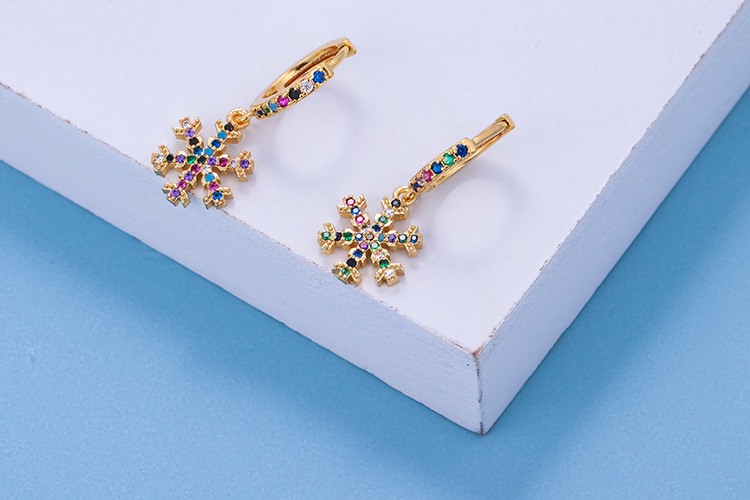 10g Weight Zircon Inlay Material Earrings Classification Housewarming, Anniversary, Business, Wedding, Travel, Birthday, Festival Occasion Copper Material Geometric Pattern Women'S Gender Plating Design Fashion Style Copper Plating Geometric Zircon 38