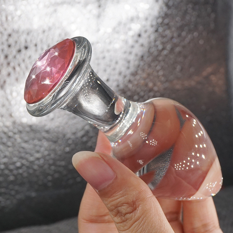 Crystal non-metallic anal plug anal expansion out anal plug sex toys back court anal plug a generation of hair