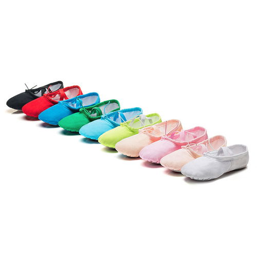 Country of Origin Canvas Dance Shoes Soft Sole Practicing Women's Cat Claw Shoes Gymnastics Yoga Shoes Children's Ballet Dance Shoes