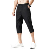 Летние тонкие штаны, высокие шелковые шорты для отдыха, в корейском стиле, свободный прямой крой