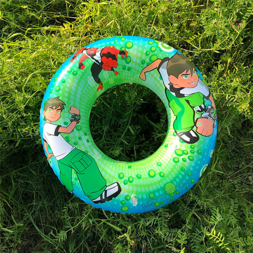 Children's swimming ring manufacturer hot-selling new cartoon animation inflatable children's single-layer linen swimming ring wholesale