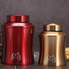厂家直供304不锈钢茶叶罐 创意旅行高档密封罐大小号多用储物盒