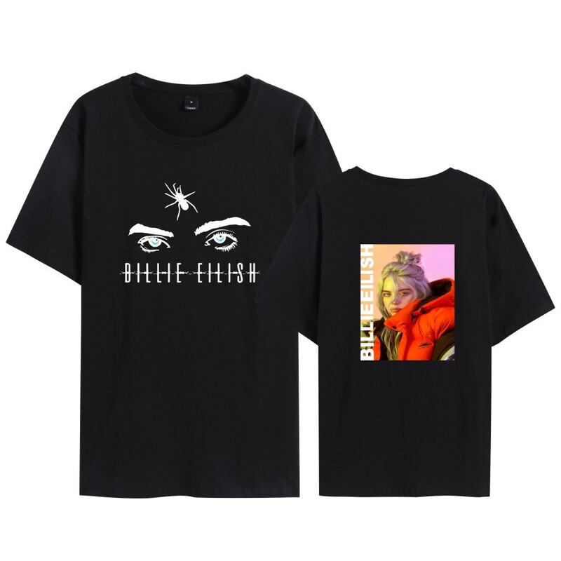 Billie Eilish Billie Eilish Summer Trendy Pullover Short Sleeve Men's and Women's Top Wholesale