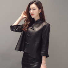 2024春季新品海宁皮衣绵羊皮工厂直销羊皮皮衣真皮短款皮衣外套女