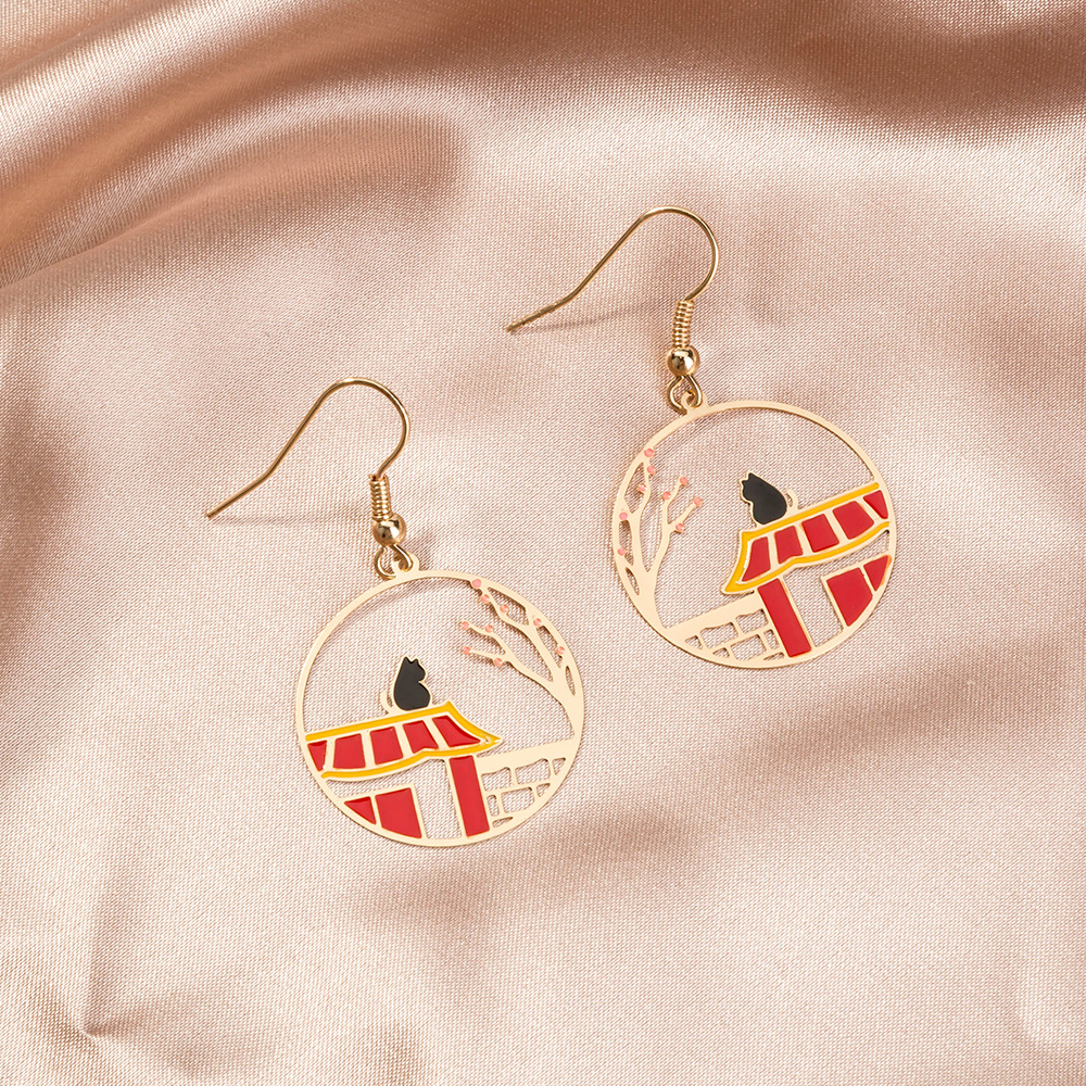 Painted Creative Earrings display picture 6