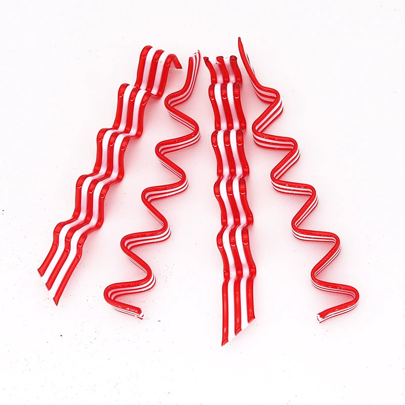 Christmas candy cane decoration, PS plastic, 15 cm, red‑white or mixed colors, bulk or packed