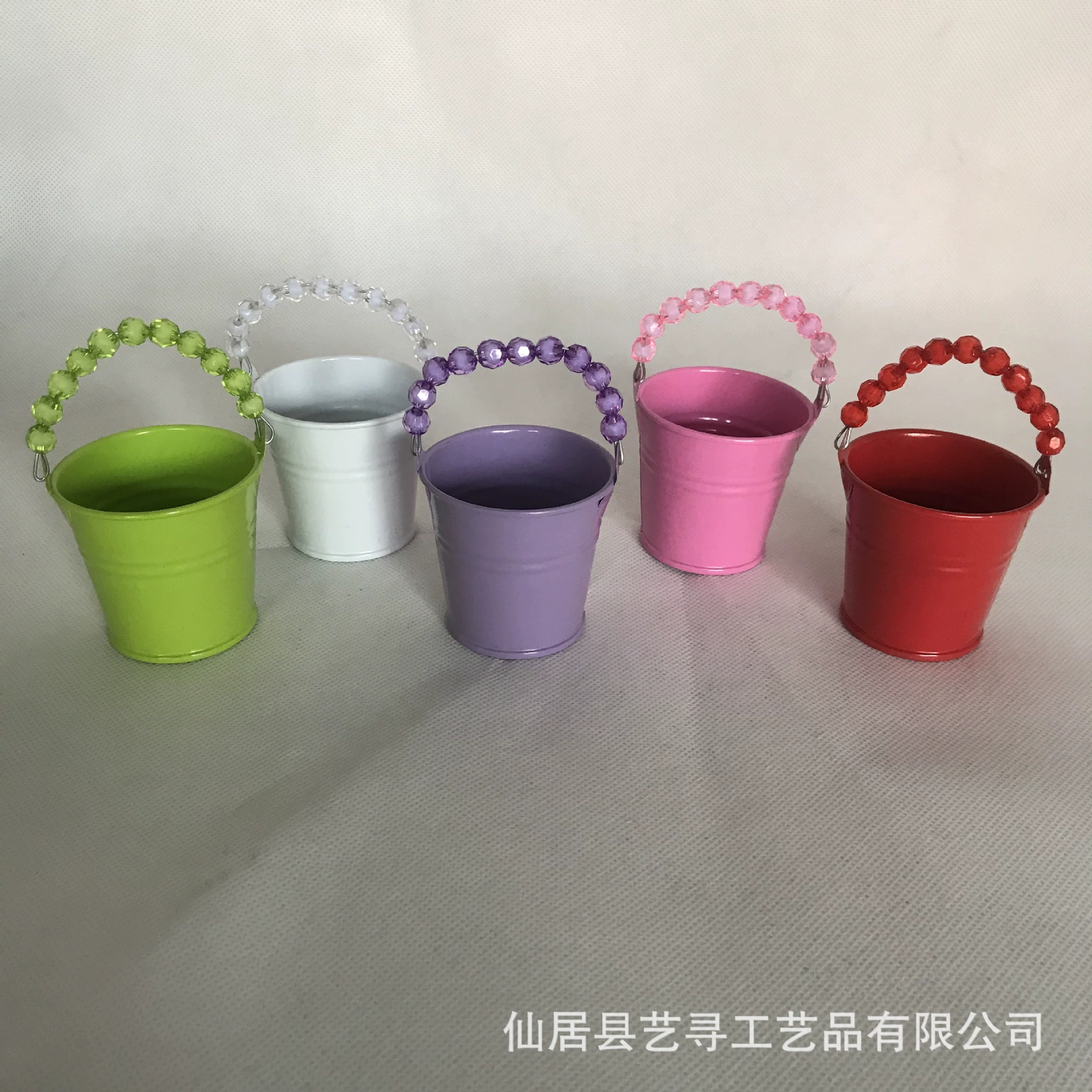 Свадебные принадлежности красочное железное ведро из бисера конфеты цвет железа ведро коробка конфет