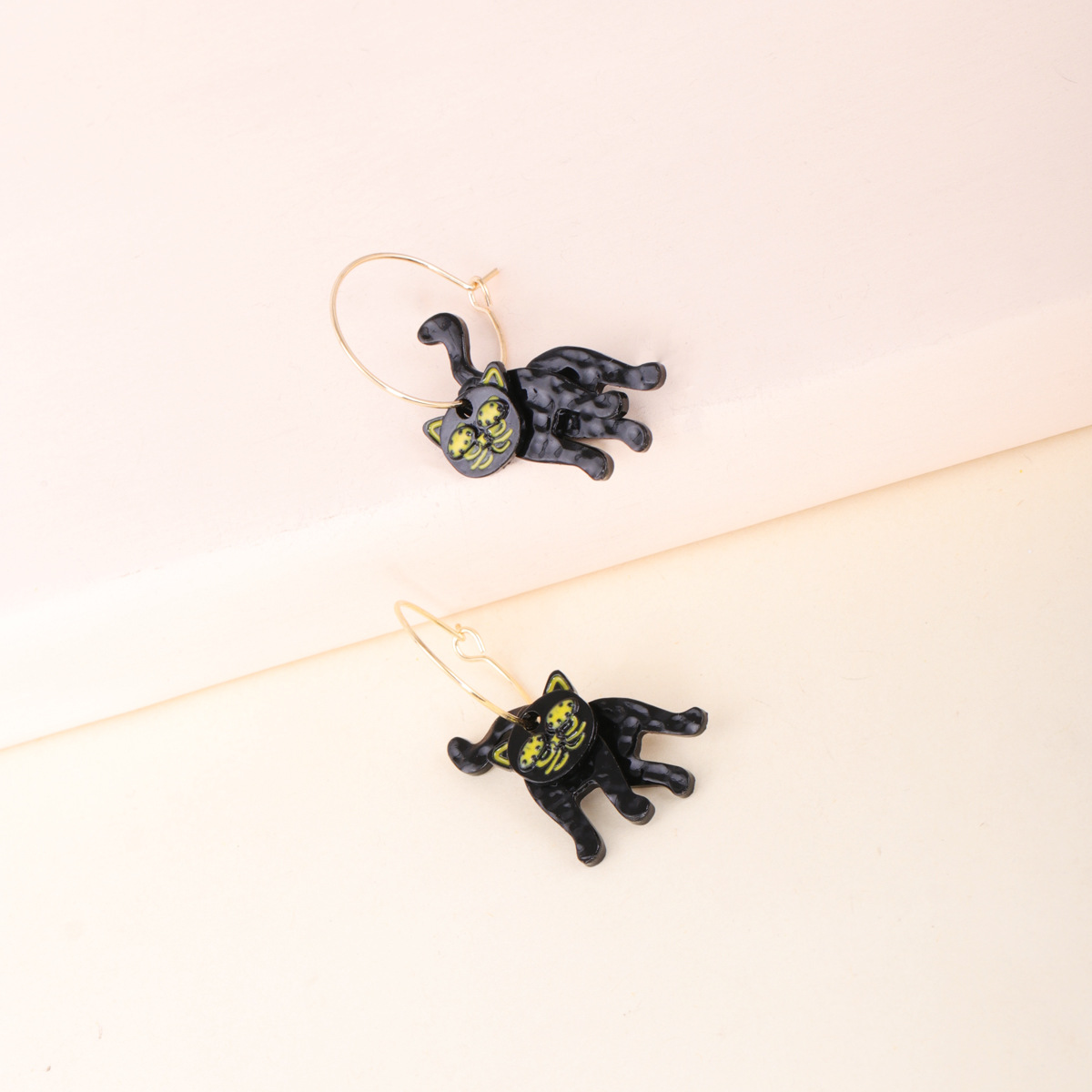 Halloween Black Cat Earrings display picture 4