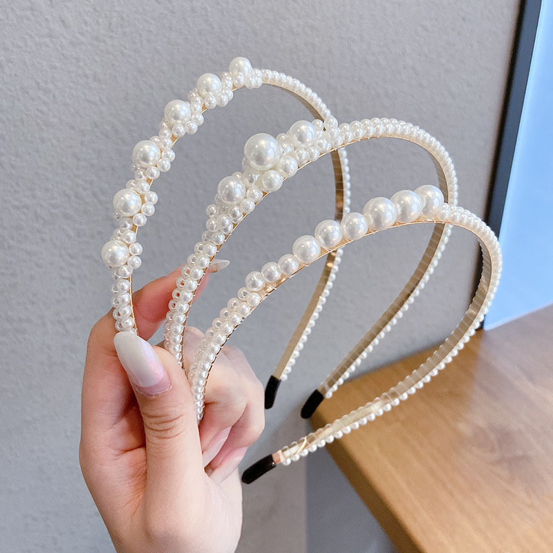 Simple Pearl Thin Hair Hoop Women's Headdress Headband