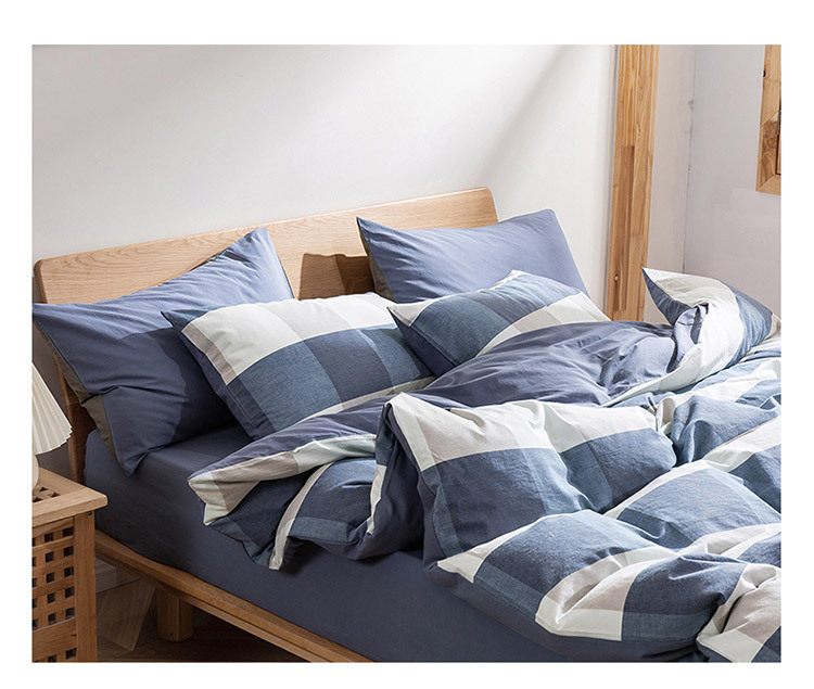 Washed Cotton Bedding Set Duvet Cover And Pillowcase Autumn Winter_voghion.com