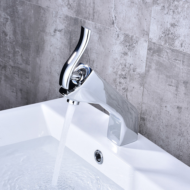Factory direct sales of European-style matte colored washbasins, hot and cold mixed faucets, thickened all-copper main body bathroom cabinet faucets undefined