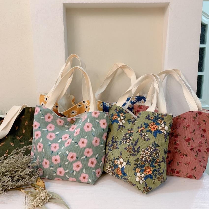 Women's Fashion Flower Oxford Cloth Shopping Bags display picture 2