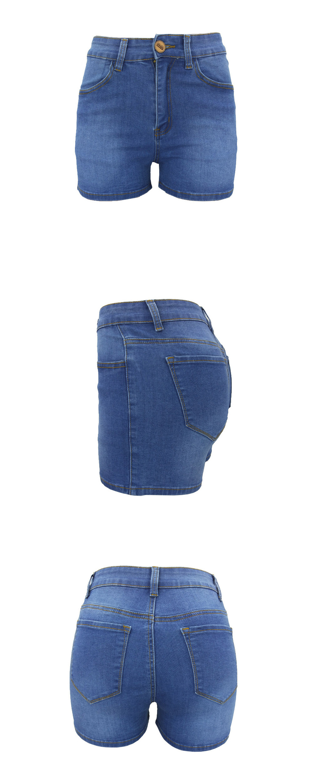 retro blue denim shorts NSYB65156