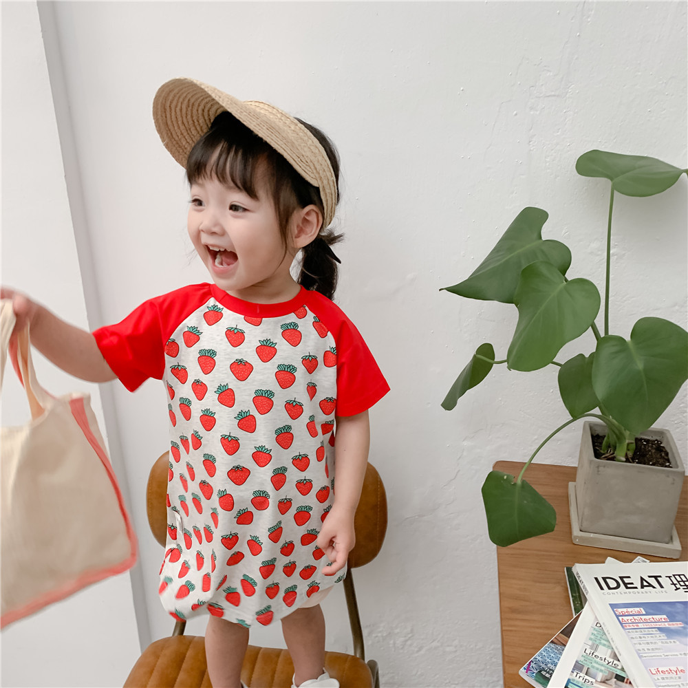 Strawberry T-Shirt Dress Image 4