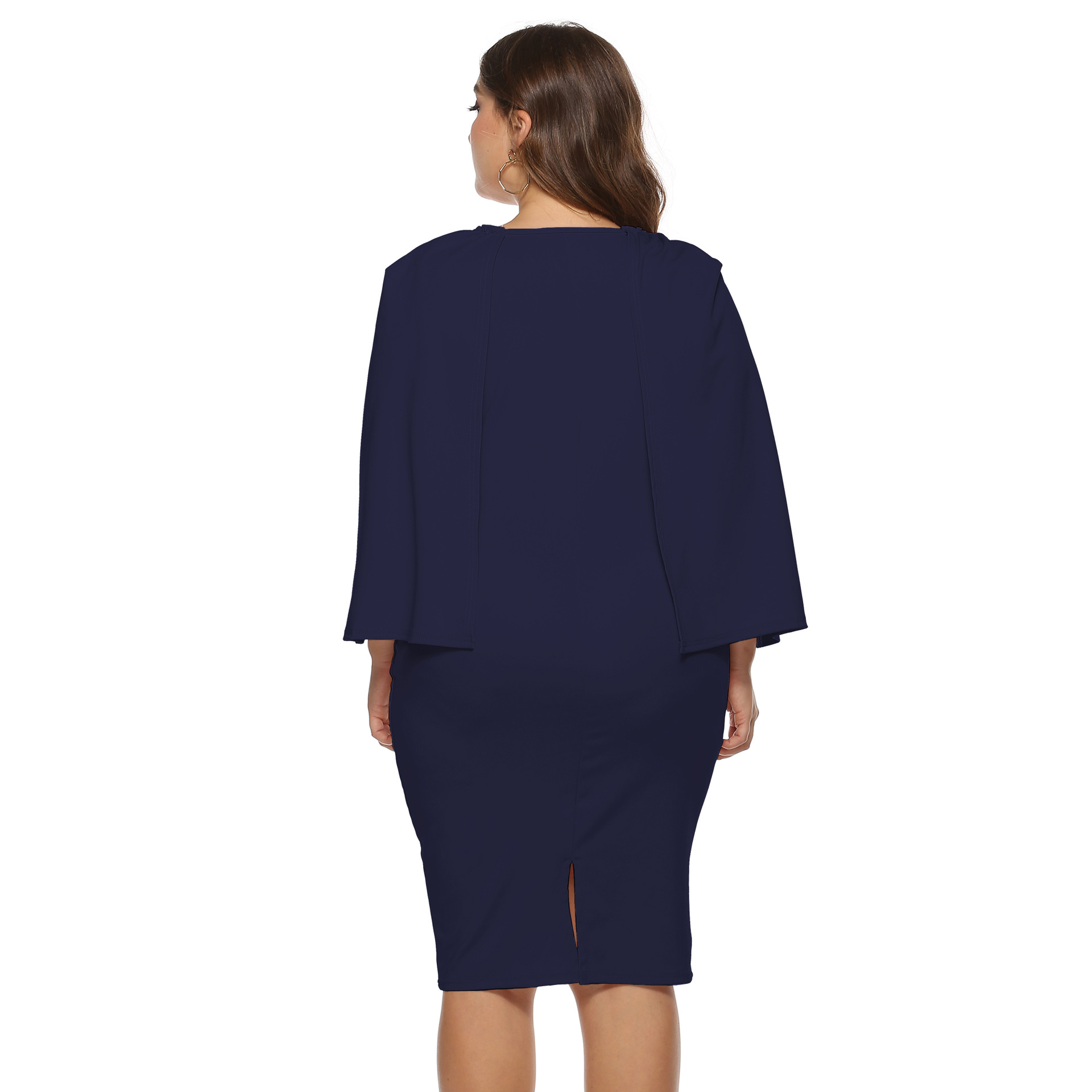 plus size irregular raglan sleeve dress  NSOY26844