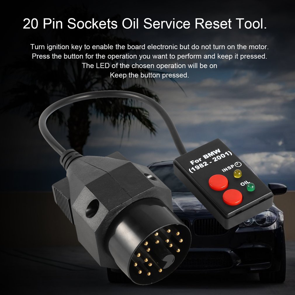 OBD2 OBDII机油维修检查重置诊断工具，适用于宝马1982-2001