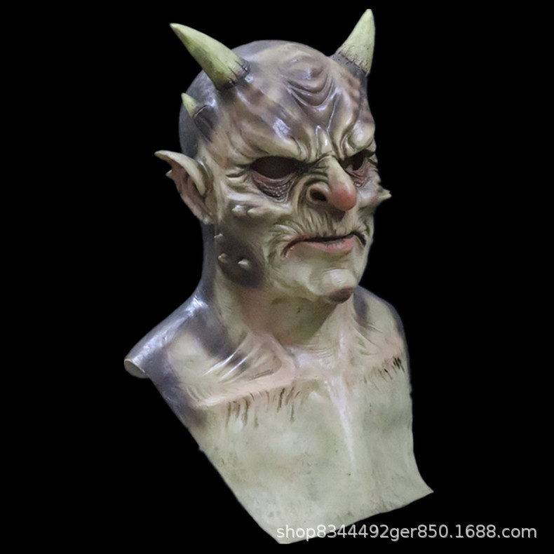 Cuerno monstruo máscara anciano máscara sombrero adulto horror máscara de Halloween nueva venta directa de fábrica