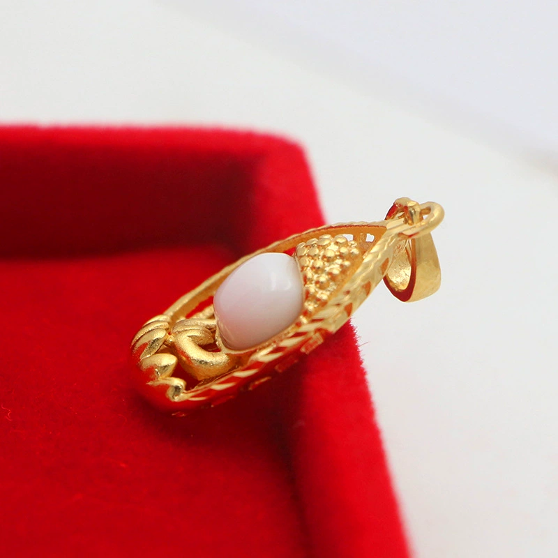 Little Meng Buddha Copper Gold inlaid Jade Artificial Synthetic Malay Jade Pendant Gold Store Similar Landlinage Domineering