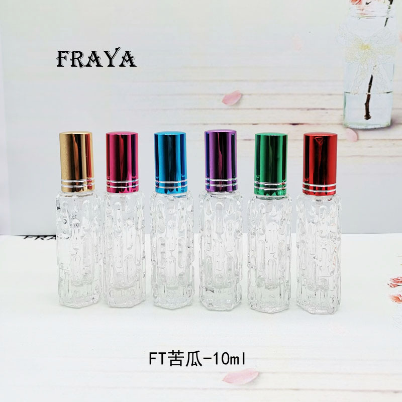 现货10ml透瓶彩喷分装瓶香水瓶便携瓶小样试样瓶喷雾瓶玻璃瓶