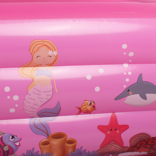 Cartoon inflatable fuchsia swimming pool play in water for swimming