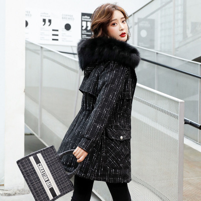 2020新款派克服女短款时尚韩版保暖小个子外套连帽大毛领羽绒服女