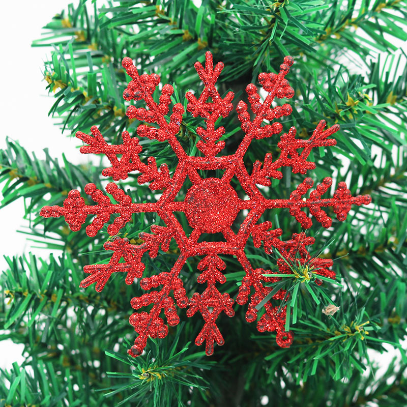 クリスマス新型クリスマスツリー装飾品12cm金粉プラスチック散粉雪片ストラップスポット卸売り|undefined