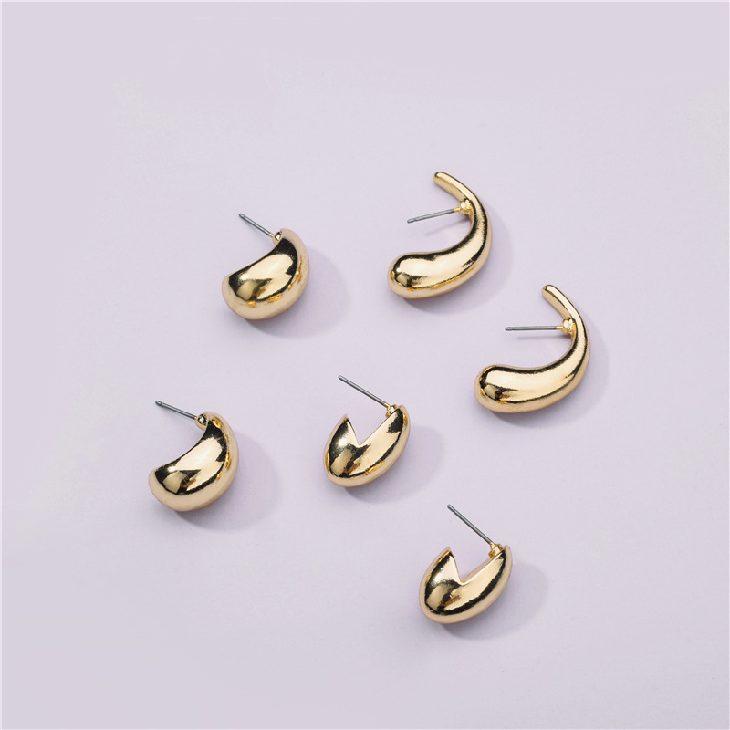 Fashion Environmentally Friendly Alloy 3 Pairs Alloy Earrings Set display picture 1