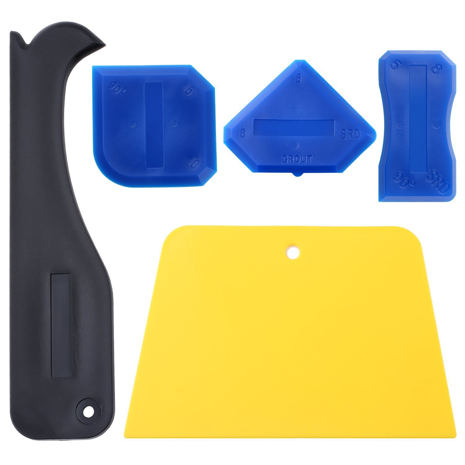 跨境美缝工具5件套玻璃胶刮板铲胶器墙纸刮板套装sealant scraper