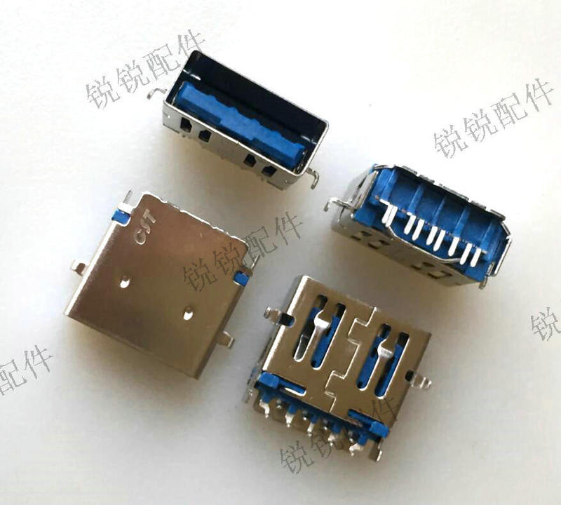 USB3.0 female base flat Port board 3.75MM blue rubber core tablet notebook dedicated 9p USB interface