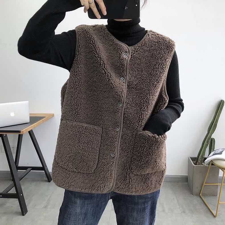 Gilet femme en Fausse laine - Ref 3434661 Image 14