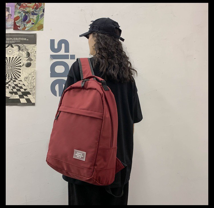 Koreanische Version Von Ins Vintage Sinn All-match Lässig Wasserdicht Große Kapazität High School Student Schult Asche Hong Kong Stil Retro Frauen Rucksack display picture 3