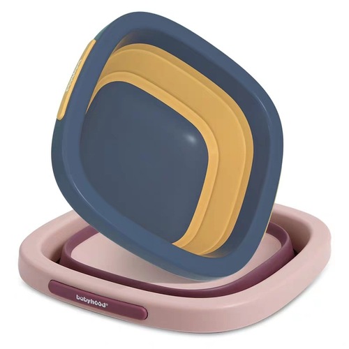 Baby foldable face basin, household large portable foot and bottom washing basin for children