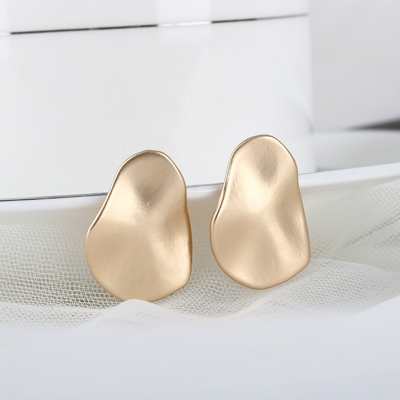 Popular New S925 Silver Needle Earrings Korean Small Round Fan Earrings Wholesale Nihaojewelry display picture 5