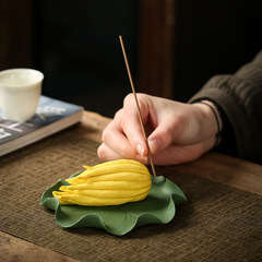 Excellent tea ceremony handmade chayote ceramic tea pet ornaments tea set accessories literary tea ceremony incense insert personality