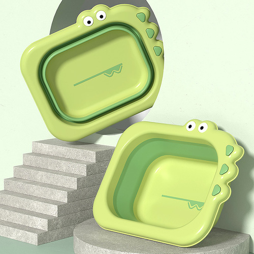 Thickened newborn baby and children's supplies foldable washbasin for washing buttocks cartoon PP baby small basin