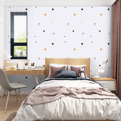 Manufacturer's Self-Adhesive Wallpaper for Bedroom, Warm and Cozy Student Dormitory Room Decor, Waterproof and Moisture-Proof Wall Sticker