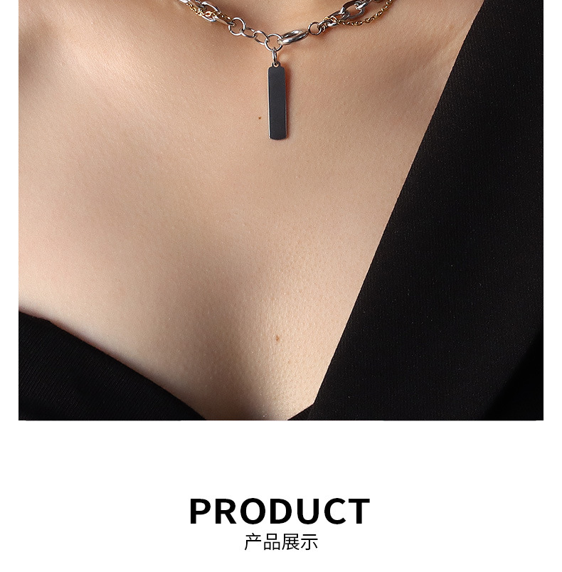 Fashion  Chain Square  Pendant Necklace display picture 6
