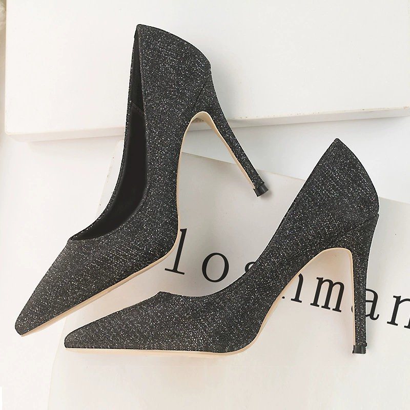 9288-1 Яркие пикантные узкие туфли на высоком каблуке с закрытым ртом в европейском и американском стиле для ночного клуба, женские туфли для невесты на высоком каблуке