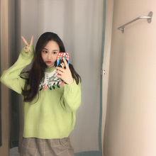仙域花瓣丨2023刺绣糖果色手工钩花日系古着毛衣ins女森系甜