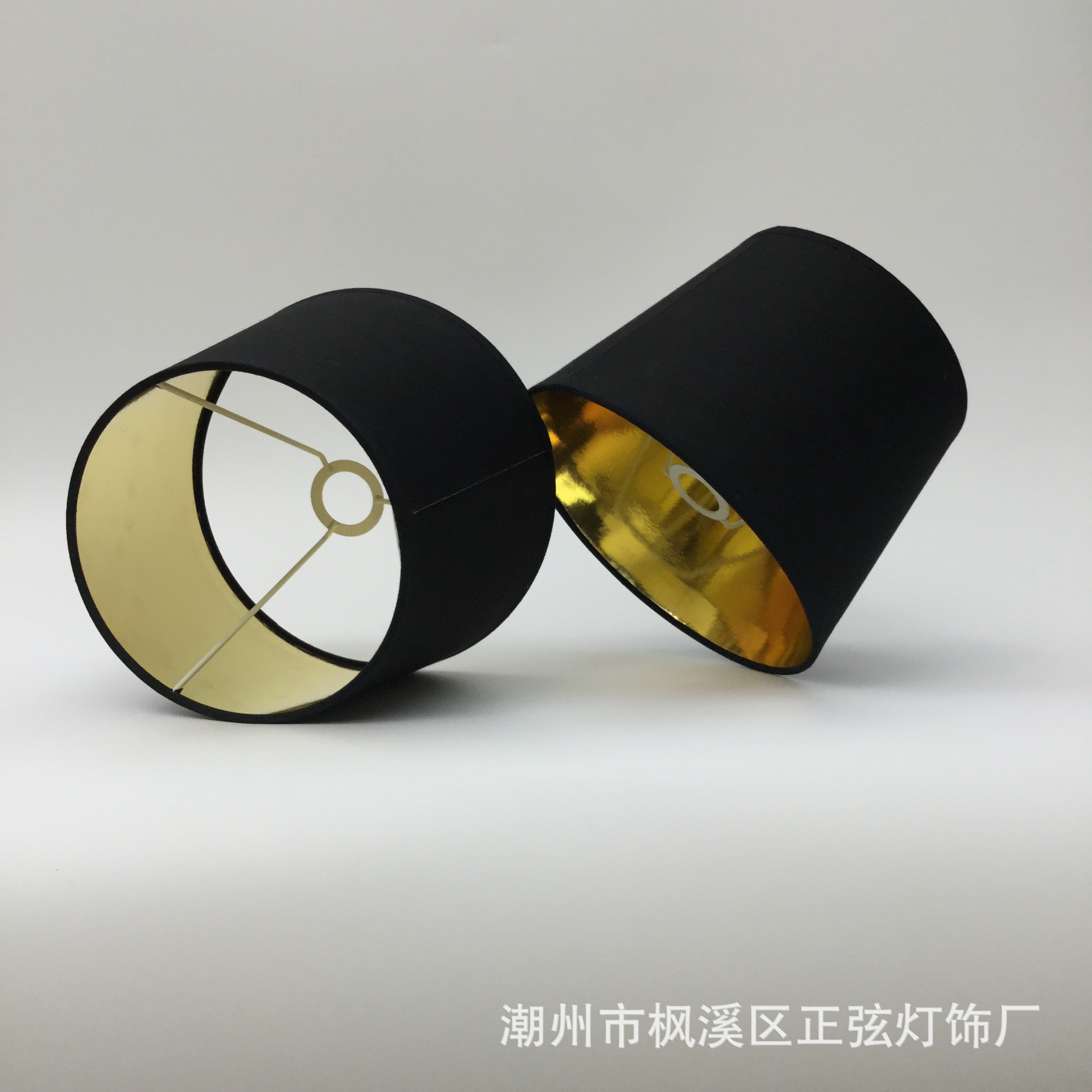 Fashionable Small Black Lamp TC Cloth Table Lampshade Guest Room Home Hotel Hotel Club Can Be Used Conical Round Lampshade Cross