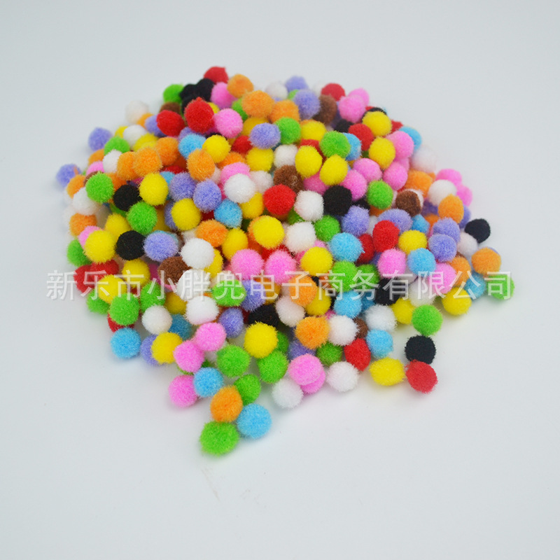 Bola de piel de colores DIY Bola de piel de poliéster joyería accesorios de juguete para niños zapatos y sombreros color mezclado pequeña bola de peluche Decoración