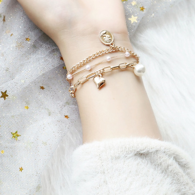 2020新款日韩饰品Ins网红街拍链条复古手链粗链手环简约百搭配饰|ms